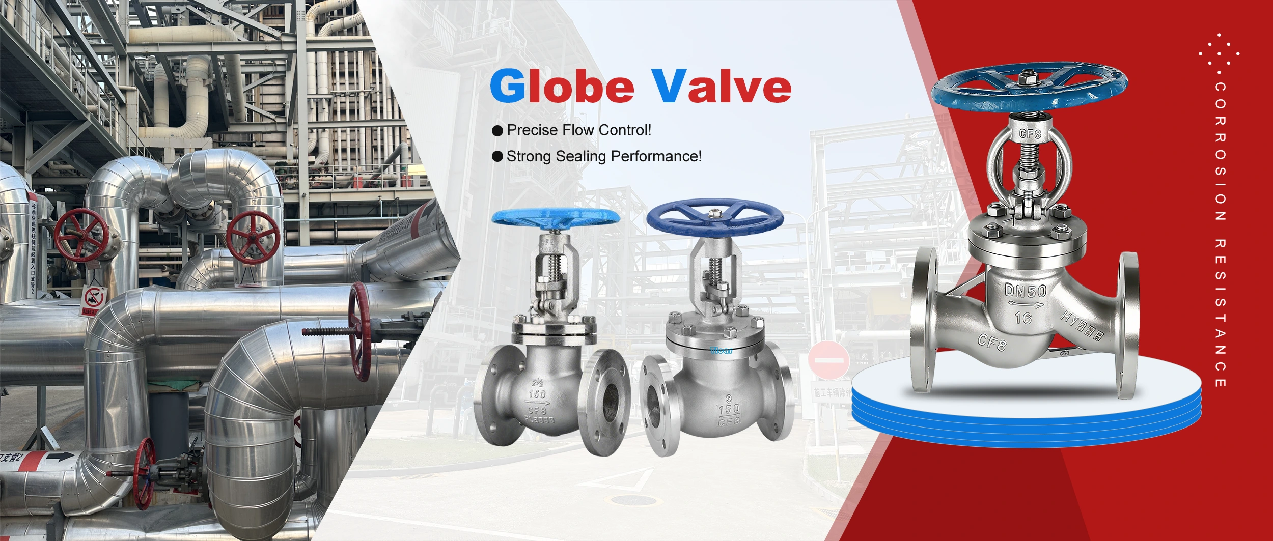 ქარხანა Direct Globe Valve Huadu-ში